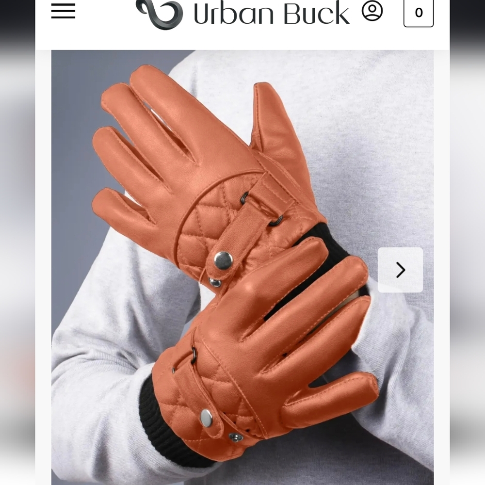 Urban Buck Nwt Leather Gloves